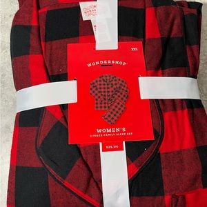 Women’s Holiday Buffalo Check Plaid Flannel Matching Family Pajama